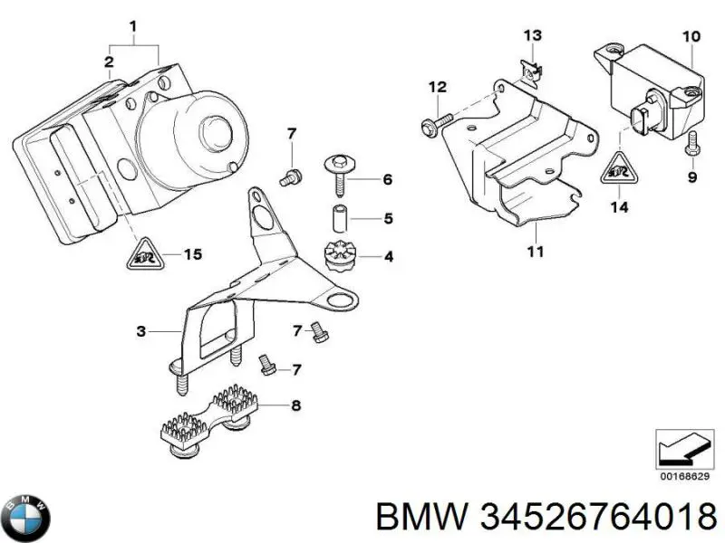 Купить 34526764018 BMW Датчик продольного ускорения