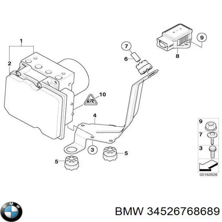 34526768689 BMW модуль управления (эбу АБС (ABS))