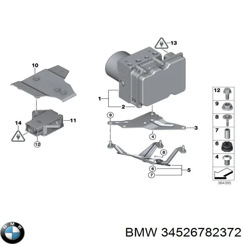 34503417699 BMW sensor de aceleração longitudinal