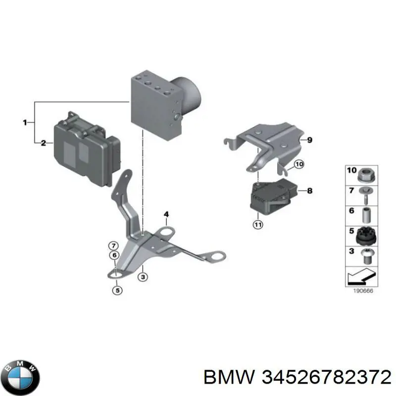 6782372 BMW Датчик ЕСП