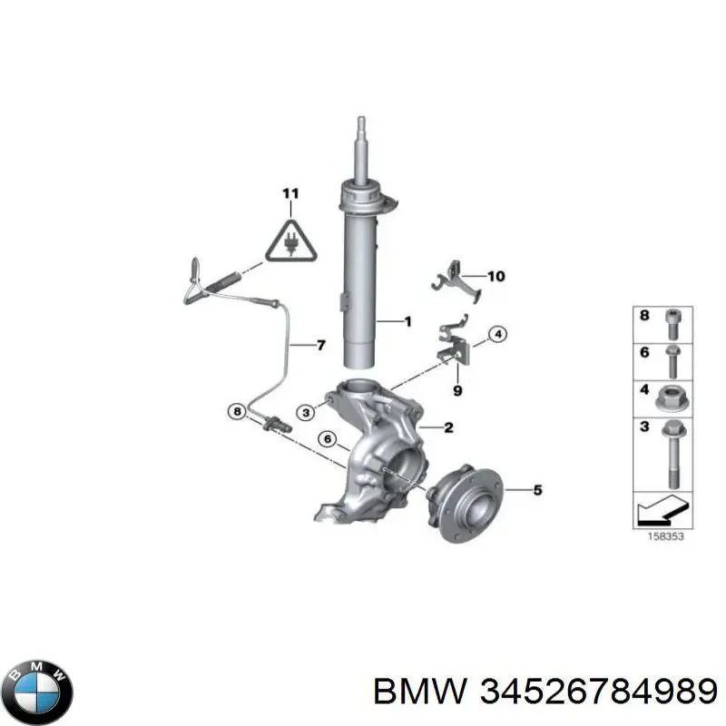 Sensor dianteiro de ABS para BMW X1 (E84)