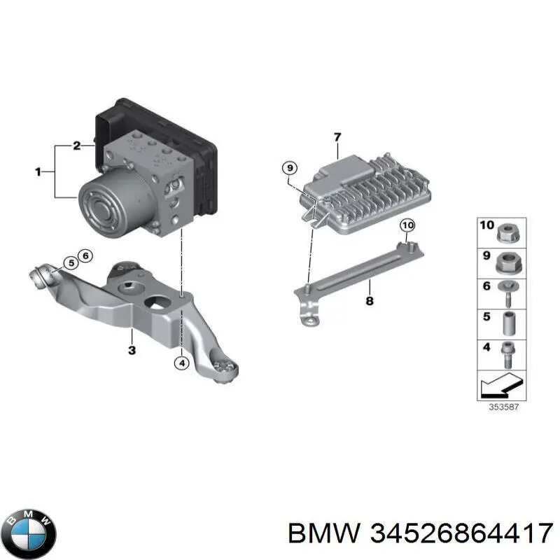 Система электронного управления АБС BMW 34526864417 цена, от 152.37 USD