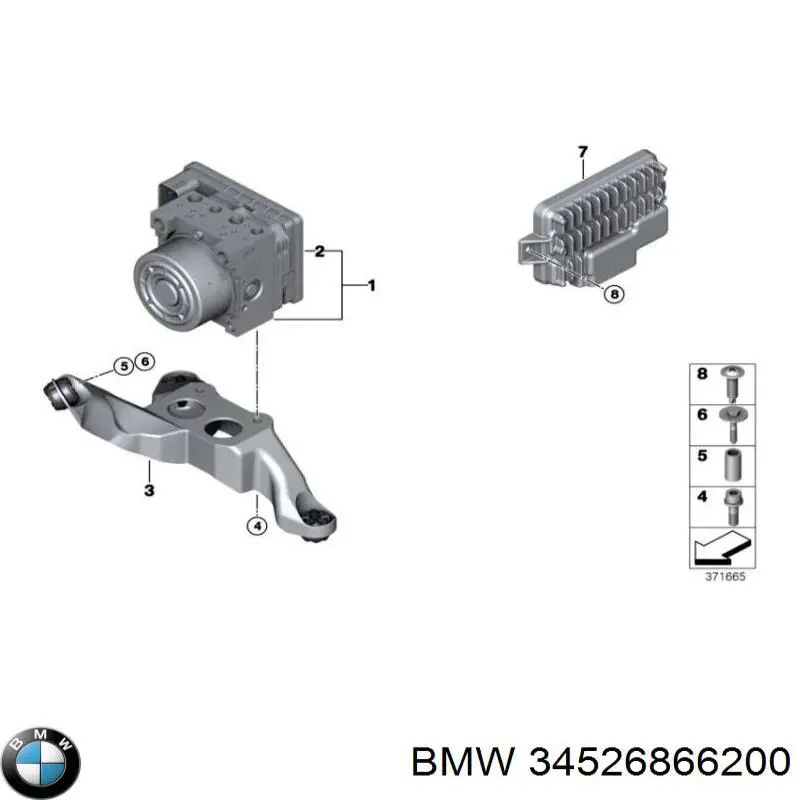 Модуль управления АБС (ABS) BMW 34509500079