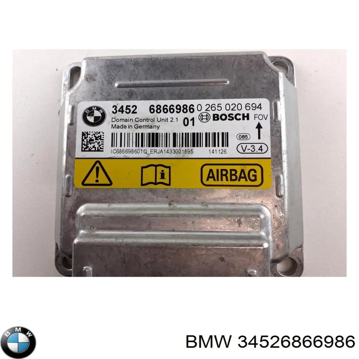 Модуль-процессор управления подушкой безопасности (ЭБУ AIRBAG) BMW 34526866986 цена, от 34.42 USD