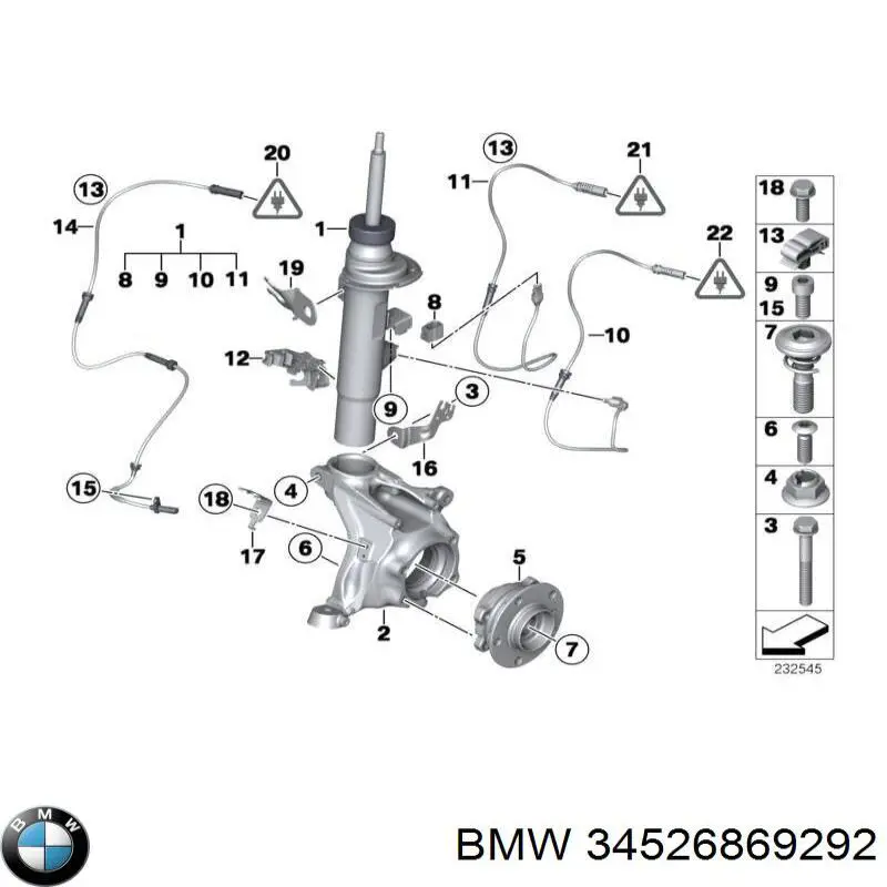 Датчик АБС передний 34526869292 BMW