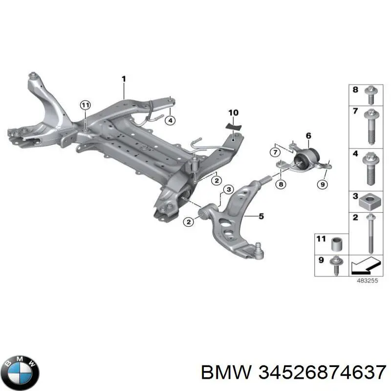 34526874637 BMW Sensor dianteiro de ABS