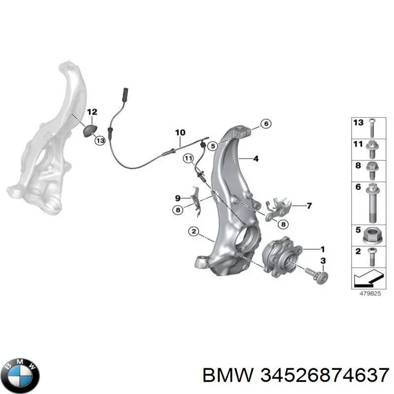 Sensor dianteiro de ABS BMW 34526874637 preço, a partir de 47,43 USD