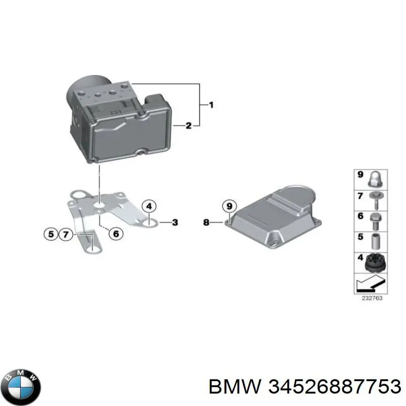 Купить 34526887753 BMW Модуль-процессор управления подушкой безопасности
