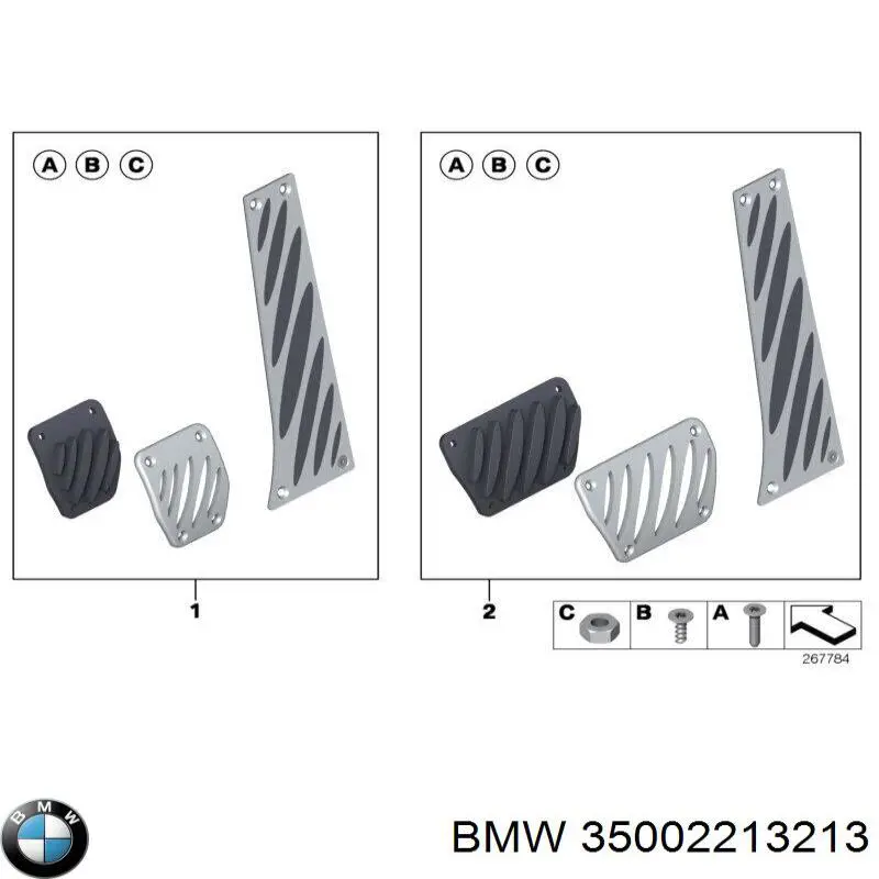 35002213213 BMW накладки педалей, комплект