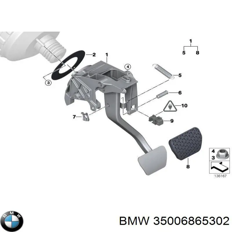 35006751975 BMW Ппривод тормозного крана