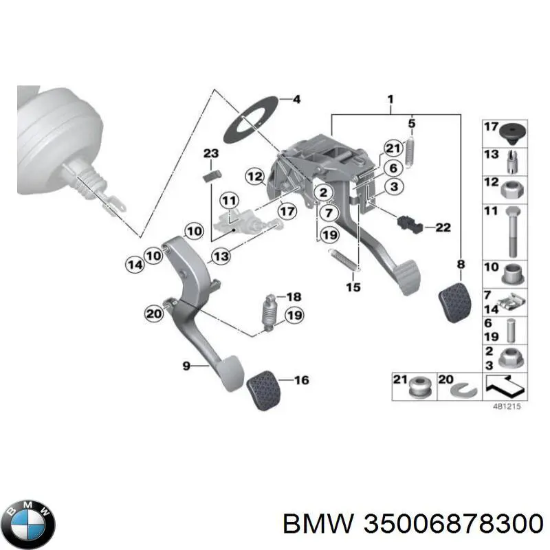 Pedal de embraiagem para BMW 1 (E81, E87)