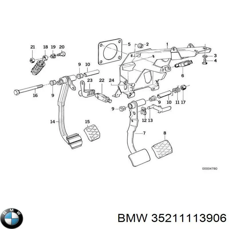 Накладка педали тормоза Autotechteile 7003500 цена, от 3.49 USD