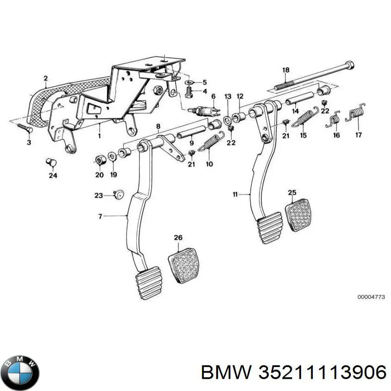 7003500 Autotechteile Накладка педали тормоза