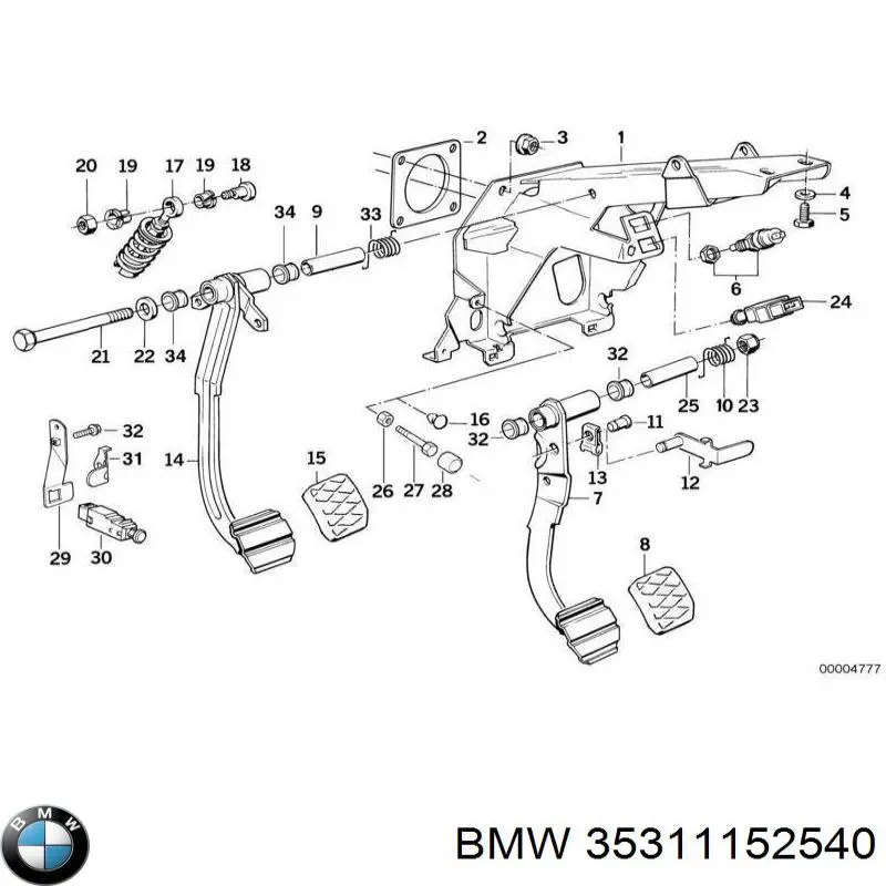 Ремкомплект стартера 35311152540 BMW