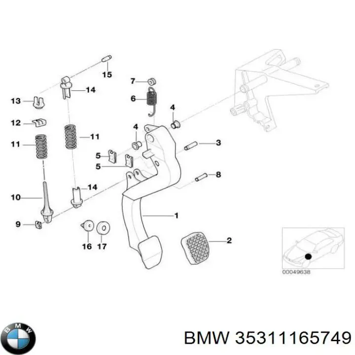  BMW 35311165749 цена, от 46.04 USD