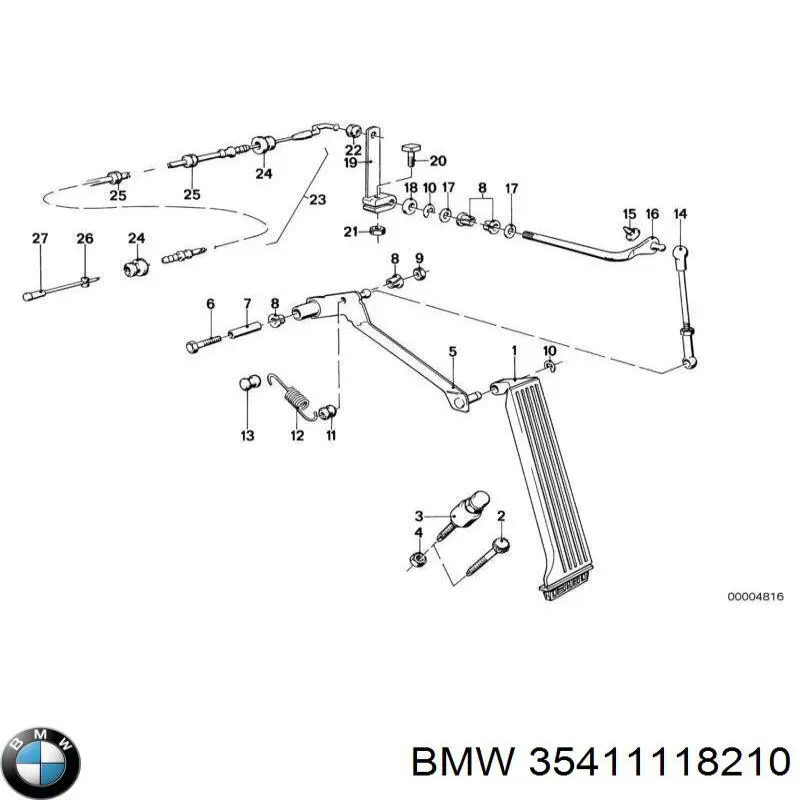 Педаль газа (акселератора) BMW 35411118210 цена, от 19.00 USD