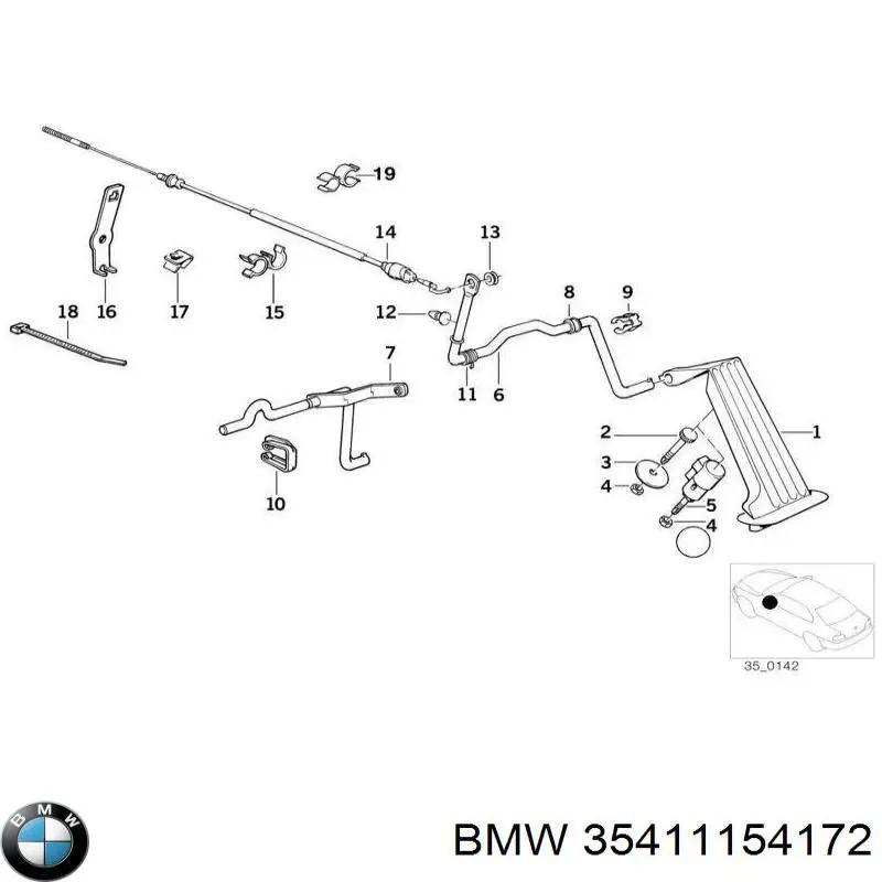 Купить 35411154172 BMW Втулка стартера