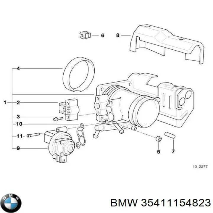Трос газа 35411154823 BMW