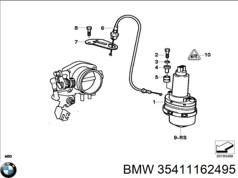 Трос/тяга газа (акселератора) BMW 35411162495