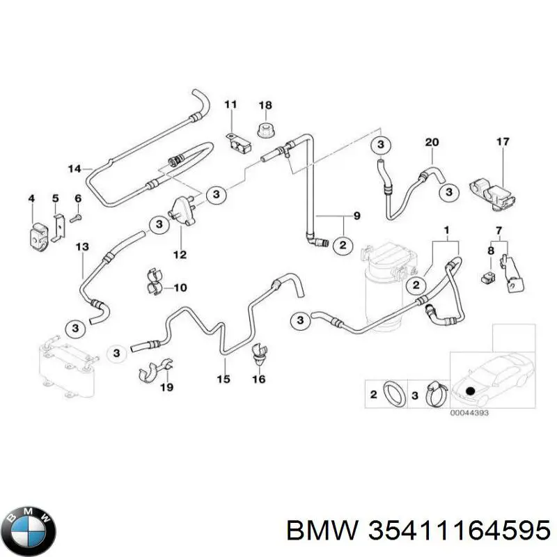 Трос газа 35411164595 BMW