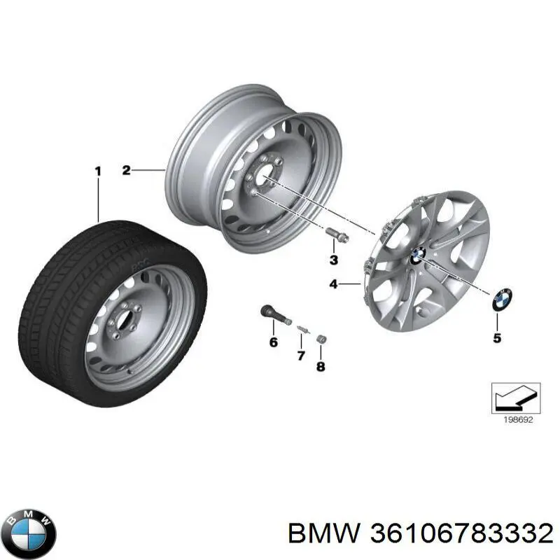 36106783332 BMW Колпаки на диски