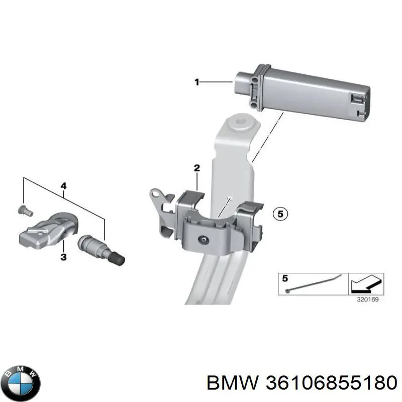 6853736 BMW Блок системы контроля давления в шинах