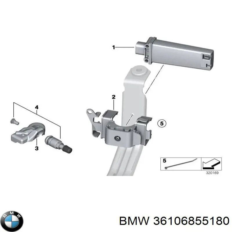 Блок системы контроля давления в шинах BMW 6855180
