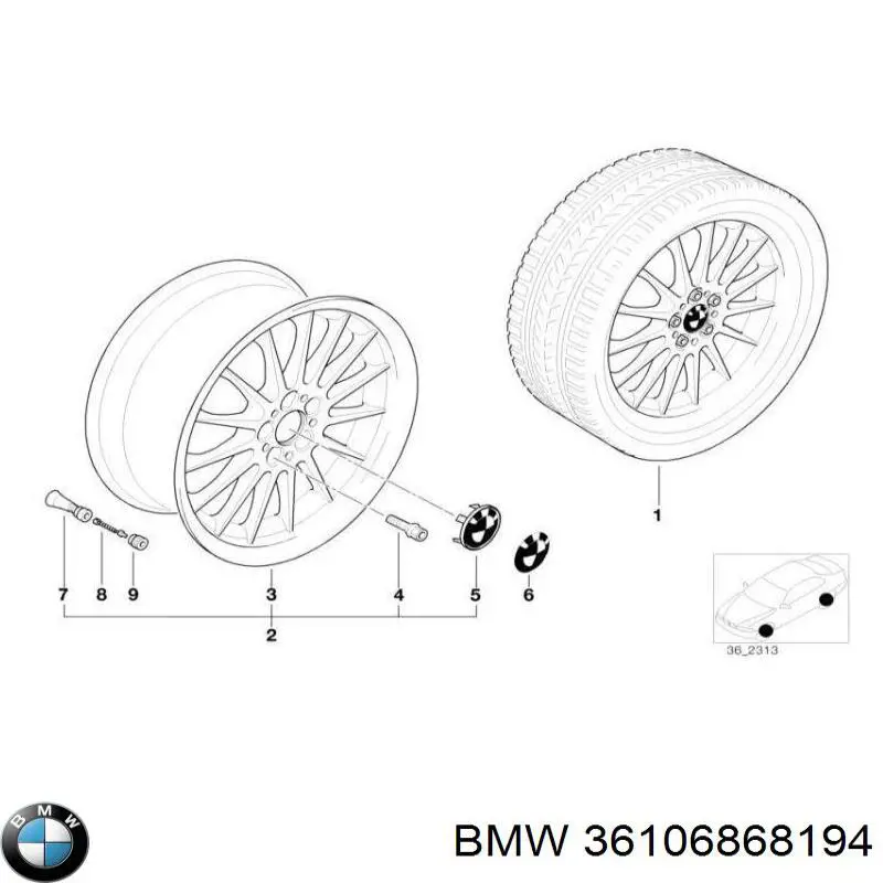 Блок системы контроля давления в шинах BMW 36106868194 цена, от 126.69 USD