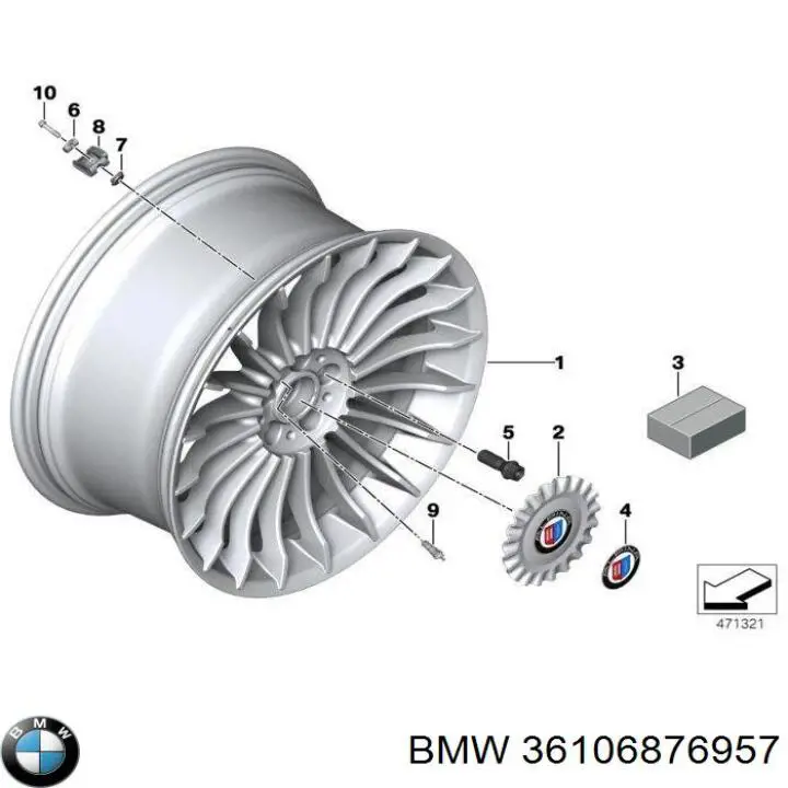 Купить 36106876957 BMW Датчик контроля давления в шинах
