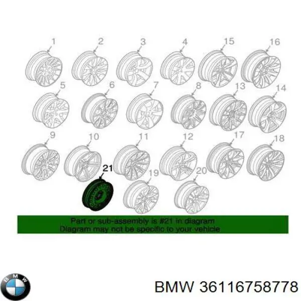 36116758778 BMW discos de roda de aço (estampados)