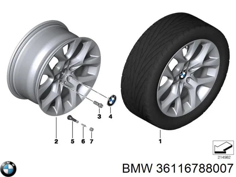 Диски колесные литые (легкосплавные, титановые) BMW 36116788007