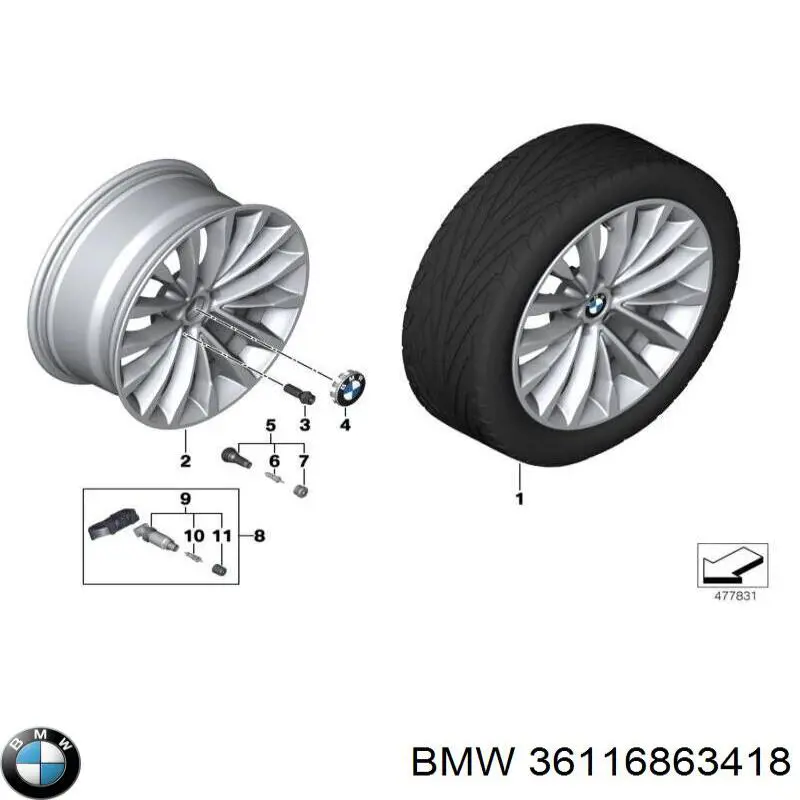 Купить 36116863418 BMW 