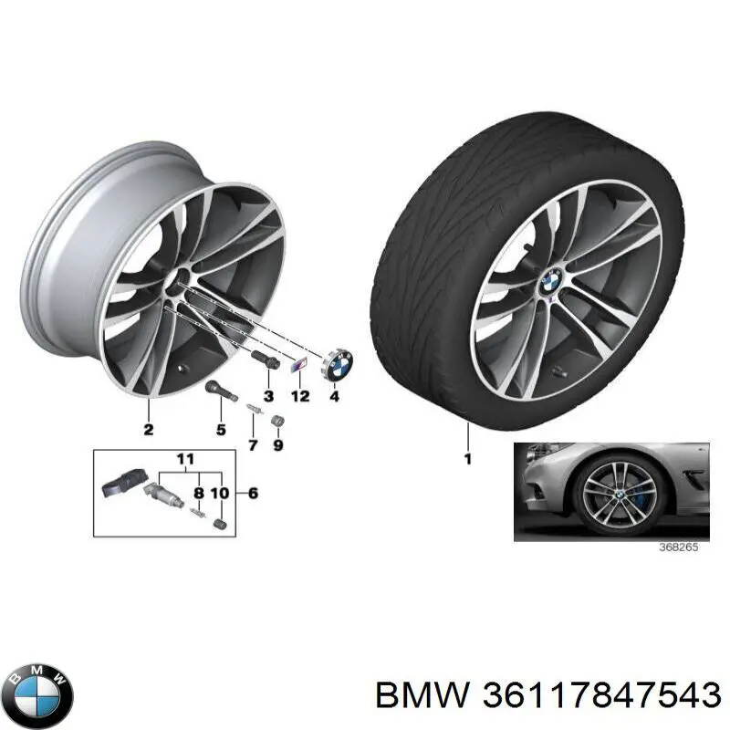  BMW 36117847543 цена, от 411.75 USD