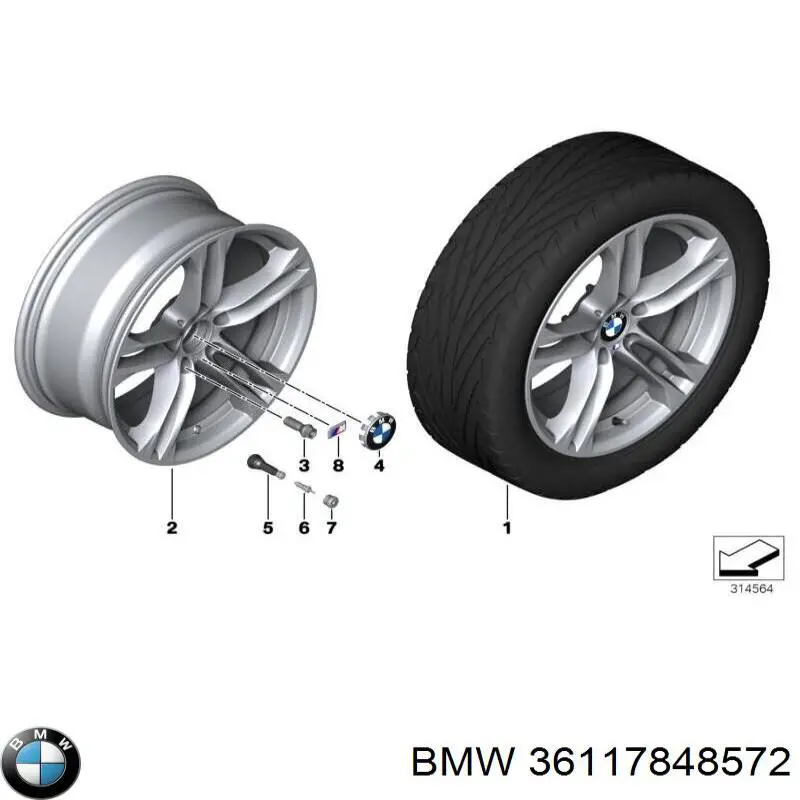 Диски литые BMW (36117848572)
