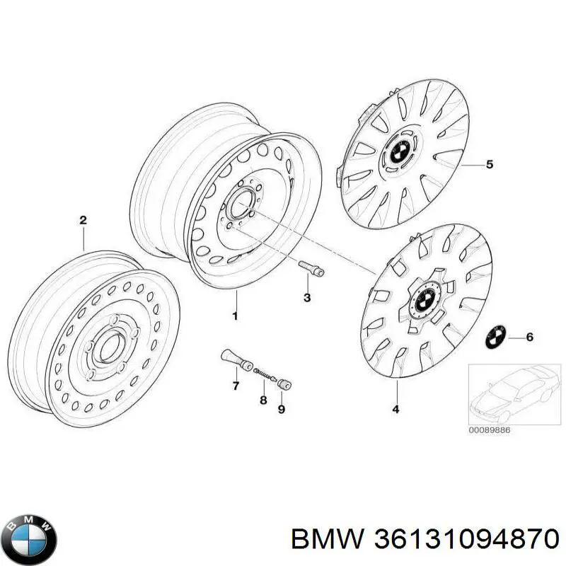 36136768642 BMW колпак колесного диска