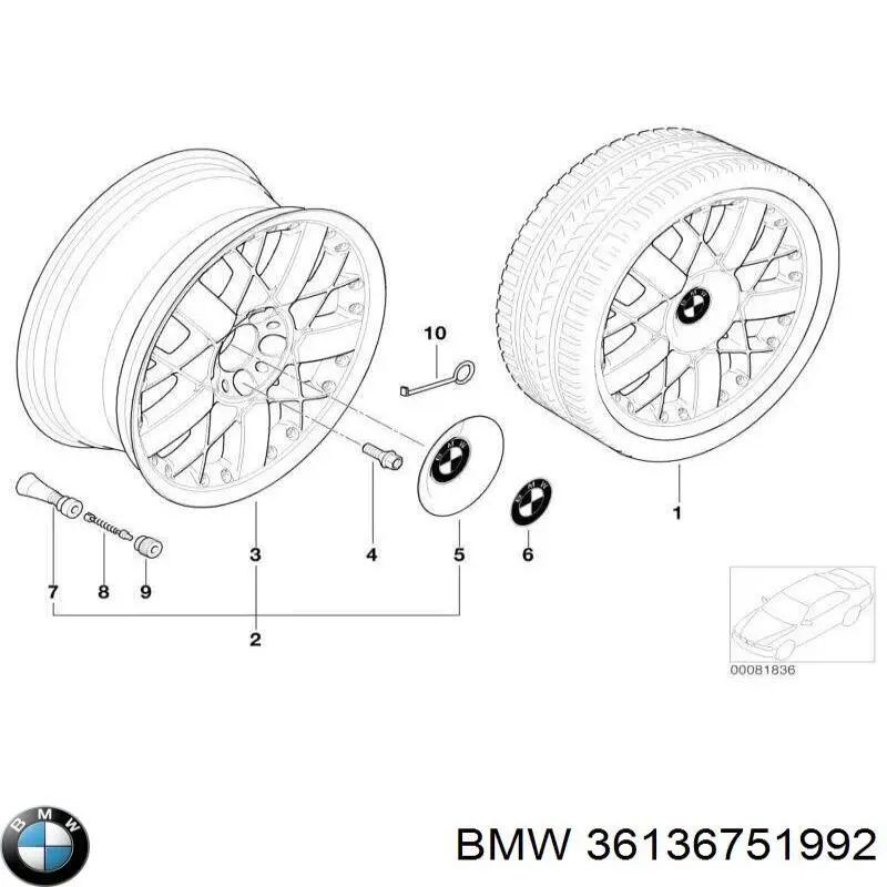 36136751992 BMW колпак колесного диска