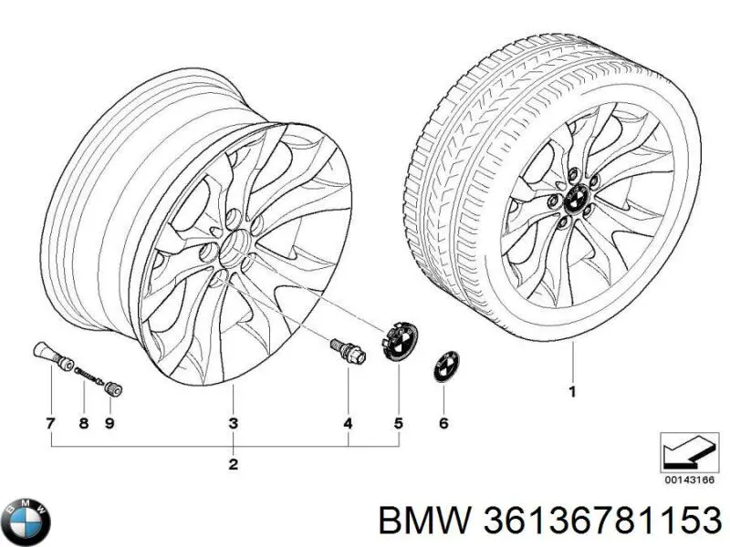 Купить 36136781153 BMW Болты на колеса