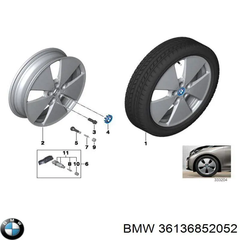 Coberta de disco de roda para BMW I8 (I12)