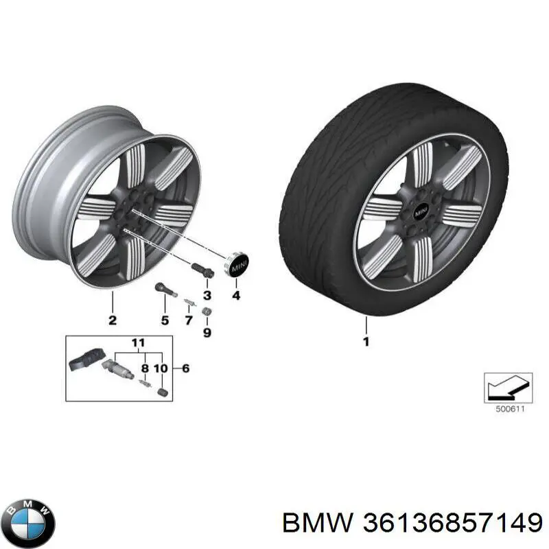Купить 36136857149 BMW 