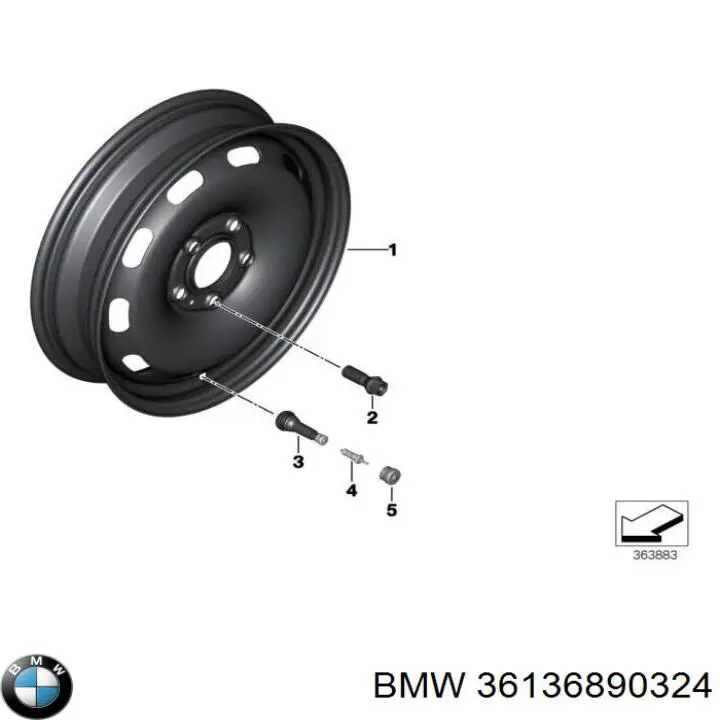 Болт колесный  BMW 36136890324 цена, от 1.52 USD