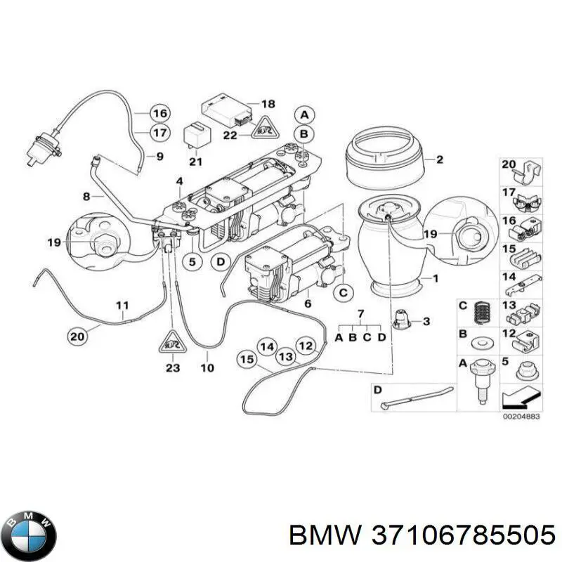 37106785505 BMW компрессор пневмоподкачки (амортизаторов)
