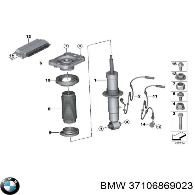  Амортизатор задний левый BMW X5 