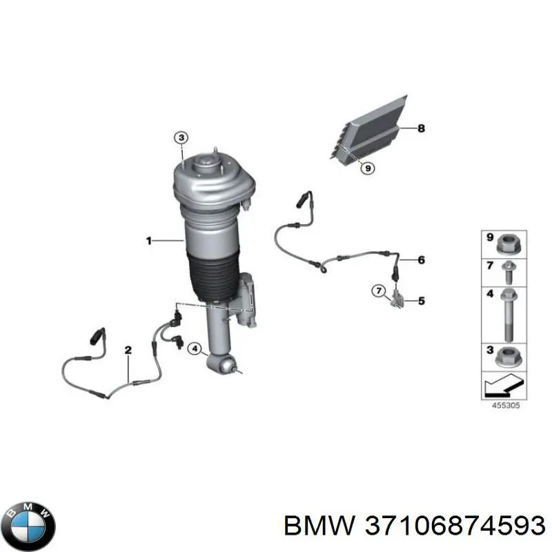 Амортизатор задний левый на BMW 7 (G11, G12) купить.