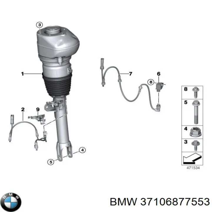 Амортизатор передний левый на BMW 7 (G11, G12) купить.
