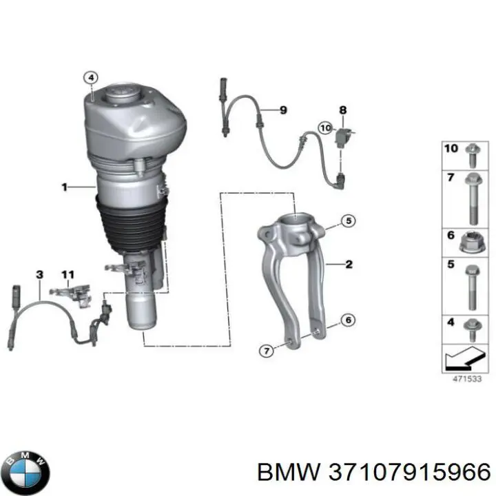 7915946 BMW Амортизатор передней подвески правый