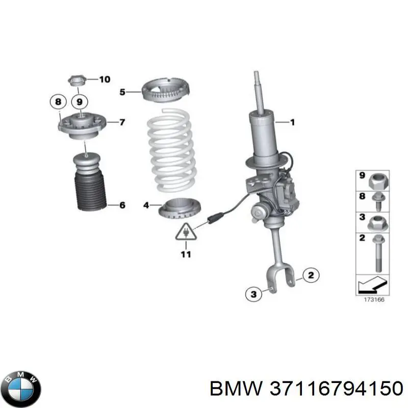 Амортизатор передний левый 37116794150 BMW