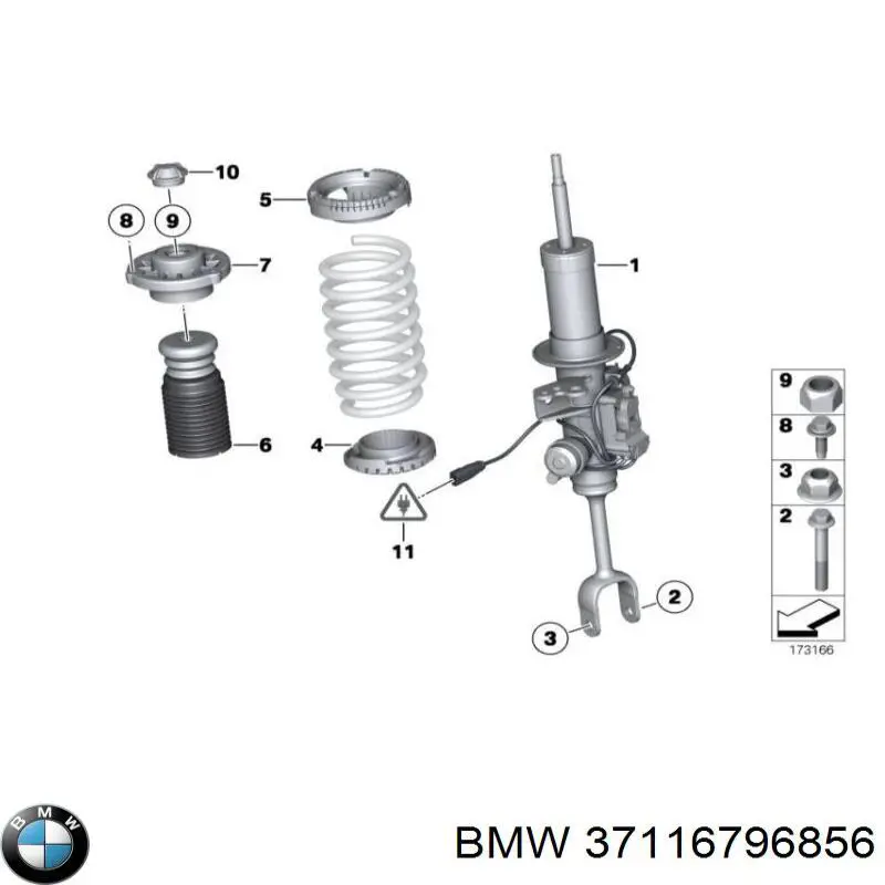 37116796856 BMW amortecedor dianteiro esquerdo