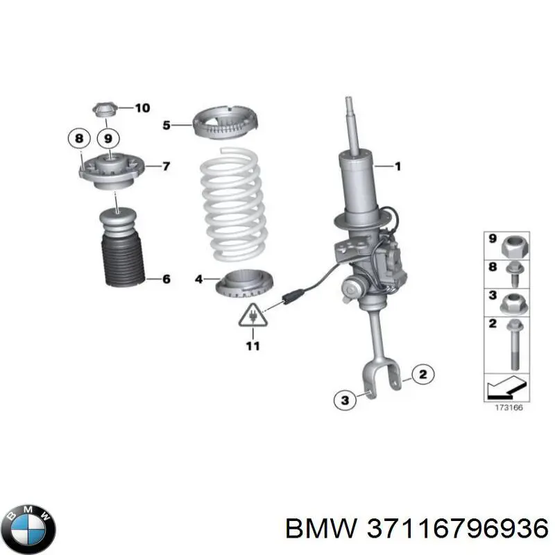 IK37116796936 Market (OEM) amortecedor dianteiro direito