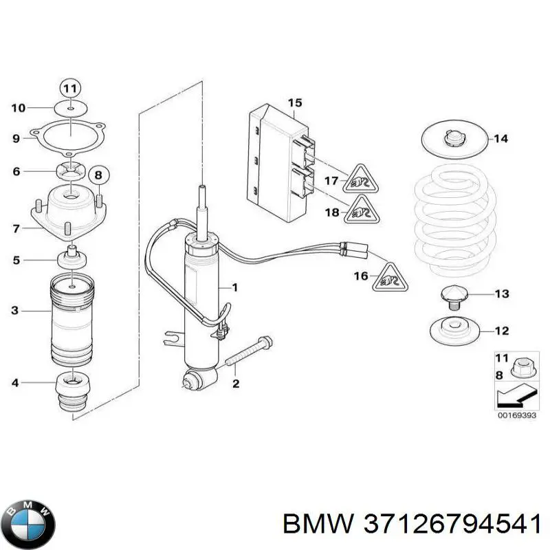 37126794541 BMW амортизатор задний левый