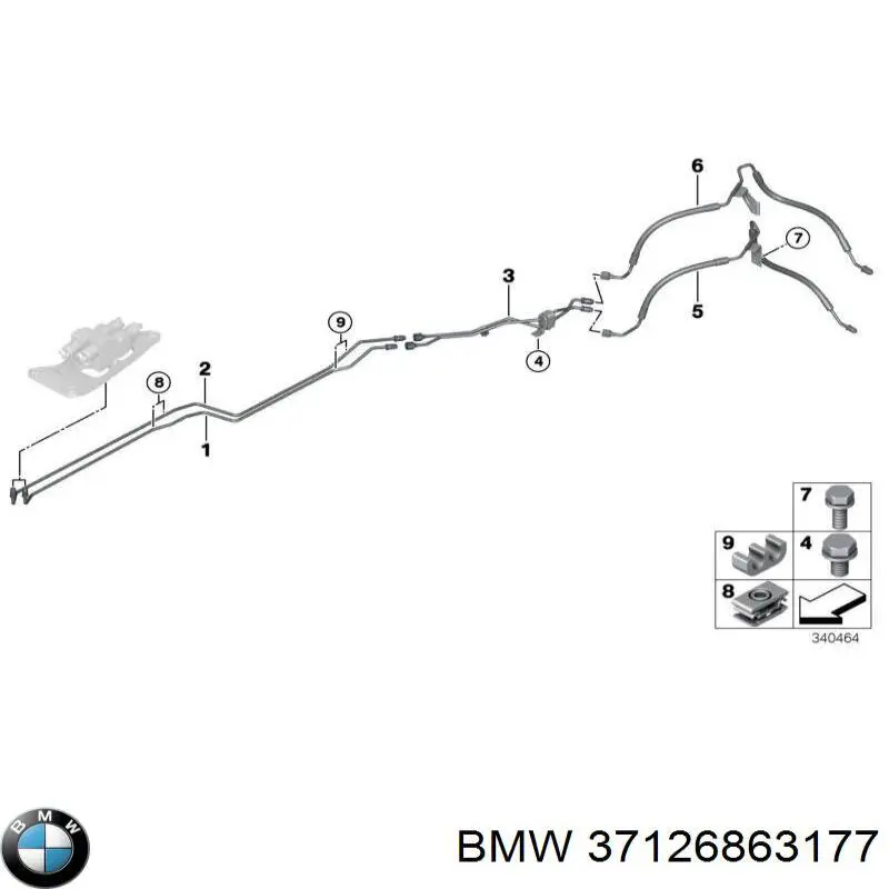 Купить 37126863177 BMW Амортизатор задний, левый